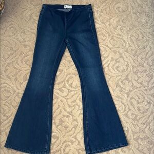 Free People Blue Flare Denim Jeans